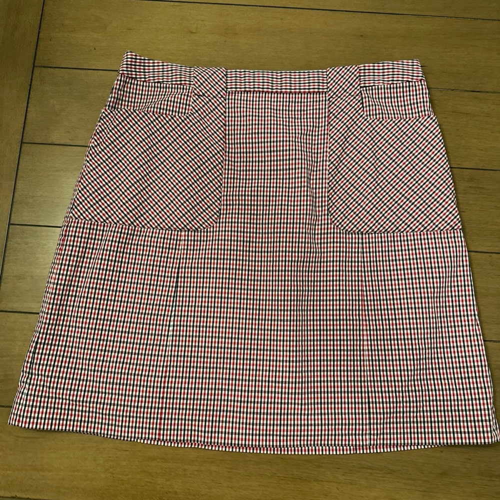 Brooks Brothers Women’s Mini Skirt Size 10 Gingham Plaid Red Black White